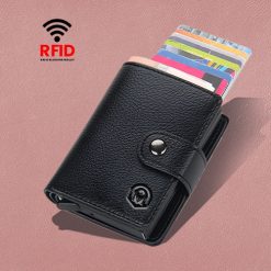 RFID Blocking Black Card Holder Wallet