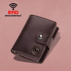 RFID Blocking Broun Card Holder Wallet